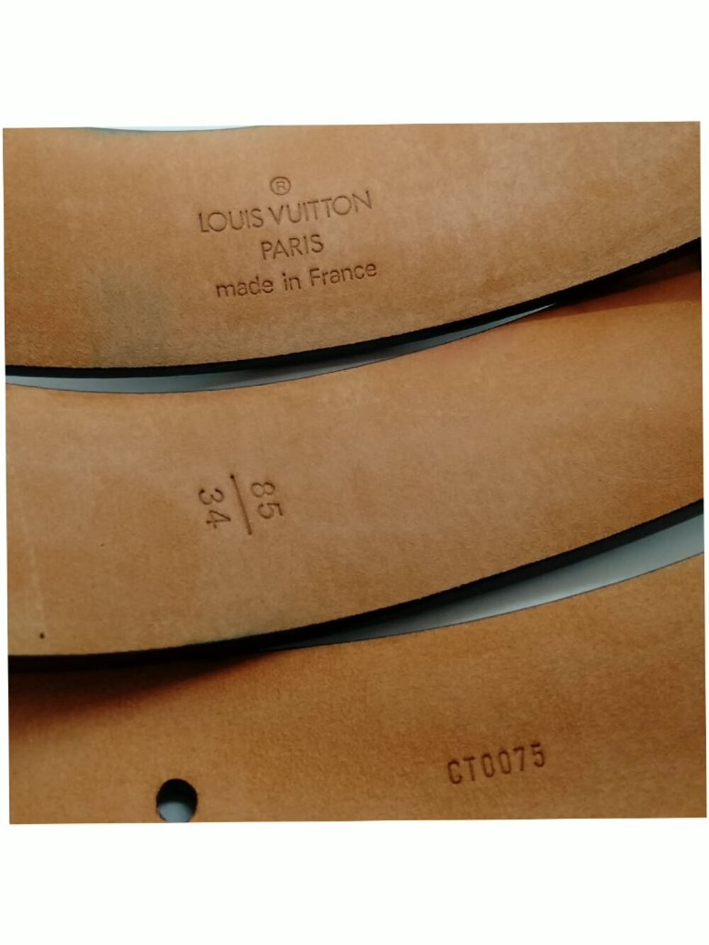 Authentic Louis Vuitton Damier Ebene Belt Silver Buckle Luxury Designer - Picture 8 of 11